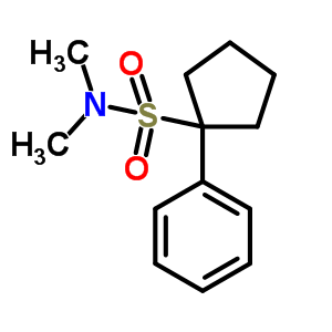 N,N-dimethyl-1-phenylcyclopentanesulfonamide molecular structure