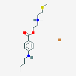 2-{[4-(butylamino)benzoyl]oxy}-N-methyl-N-[2-(methylsulfanyl)ethyl]ethanaminium bromide molecular structure