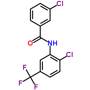 3-chloro-N-[2-chloro-5-(trifluoromethyl)phenyl]benzamide molecular structure