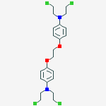 4,4'-[ethane-1,2-diylbis(oxy)]bis[N,N-bis(2-chloroethyl)aniline] molecular structure