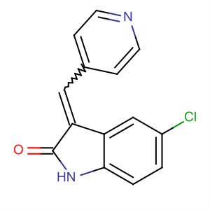 2H-Indol-2-one, 5-chloro-1,3-dihydro-3-(4-pyridinylmethylene)- molecular structure