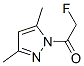1H-PYRAZOLE,1-(FLUOROACETYL)-3,5-DIMETHYL- molecular structure