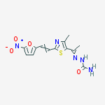 (1Z)-1-{4-methyl-2-[(E)-2-(5-nitrofuran-2-yl)ethenyl]-1,3-thiazol-5-yl}ethanone semicarbazone molecular structure