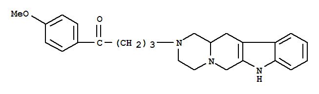 4-(3,4,6,7,12,12a-hexahydropyrazino[1',2':1,6]pyrido[3,4-b]indol-2(1H)-yl)-1-(4-methoxyphenyl)butan-1-one molecular structure