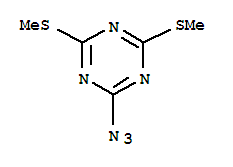 2-AZIDO-4,6-BIS(METHYLTHIO)-S-TRIAZINE molecular structure