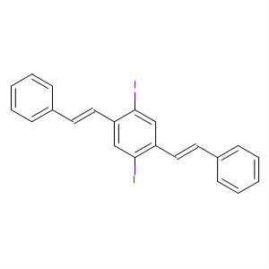 Benzene, 1,4-diiodo-2,5-bis[(1E)-2-phenylethenyl]- molecular structure