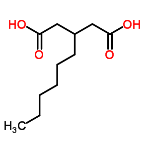 3-hexylpentanedioic acid molecular structure