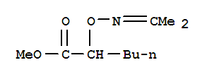 methyl 2-[(propan-2-ylideneamino)oxy]hexanoate molecular structure