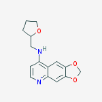 1,3-Dioxolo[4,5-g]quinolin-8-amine, N-[(tetrahydro-2-furanyl)methyl]- molecular structure