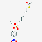 Ethanethioic acid, S-[8-[ethoxy(4-nitrophenoxy)phosphinyl]octyl] ester molecular structure