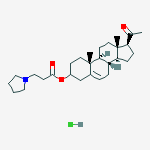Pregn-5-en-20-one, 3-[1-oxo-3- (1-pyrrolidinyl)propoxy]-, hydrochloride, (3.beta.)-
