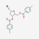 [5-cyano-3-(4-methylbenzoyl)oxyoxolan-2-yl]methyl 4-methylbenzoate molecular structure