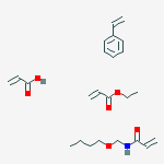 acrylic acid; N-(butoxymethyl)prop-2-enamide; ethyl prop-2-enoate; styrene