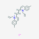(2'E)-2,2'-(1E,3E)-prop-1-en-1-yl-3-ylidenebis(6-methyl-1-prop-2-en-1-yl-1,2-dihydroquinoline) molecular structure