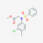 METHYL 2-[BENZENESULFONYL-(3-CHLORO-4-METHYL-PHENYL)AMINO]ACETATE molecular structure