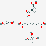 Isophthalic acid, neopentyl glycol, trimethylolpropane, azelaic acid polymer molecular structure