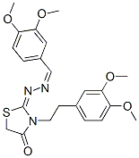 3,4-Dimethoxybenzaldehyde [3-[2-(3,4-dimethoxyphenyl)ethyl]-4-oxothiazolidin-2-ylidene]hydrazone molecular structure