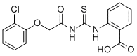 2-[[[[(2-CHLOROPHENOXY)ACETYL]AMINO]THIOXOMETHYL]AMINO]-BENZOIC ACID molecular structure