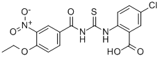 5-CHLORO-2-[[[(4-ETHOXY-3-NITROBENZOYL)AMINO]THIOXOMETHYL]AMINO]-BENZOIC ACID molecular structure