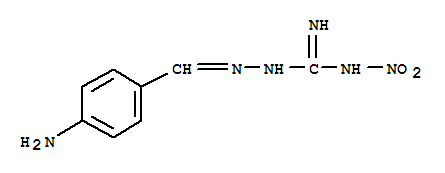 2-{(E)-amino[(2E)-(4-aminobenzylidene)hydrazinylidene]methyl}-1-hydroxy-1-oxohydrazinium molecular structure