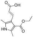 (E)-3-(4-ethoxycarbonyl-2,5-dimethyl-1H-pyrrol-3-yl)prop-2-enoic acid molecular structure