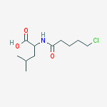2-(5-chloropentanoylamino)-4-methyl-pentanoic acid molecular structure