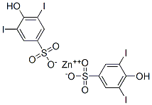 zinc bis(4-hydroxy-3,5-diiodobenzenesulphonate) molecular structure