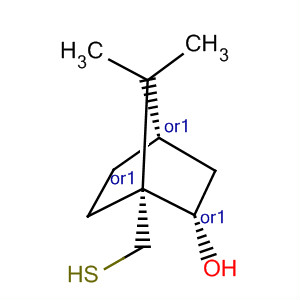 Bicyclo[2.2.1]heptan-2-ol, 1-(mercaptomethyl)-7,7-dimethyl-,(1R,2S,4S)-rel- molecular structure
