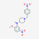 N-(2-methoxy-5-nitrophenyl)-1-(4-nitrobenzyl)piperidin-4-amine molecular structure