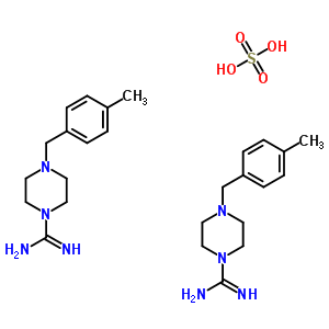 4-(4-methylbenzyl)piperazine-1-carboximidamide sulfate (2:1) molecular structure