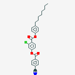 Benzoic acid, 2-chloro-4-[(4-cyanobenzoyl)oxy]-, 4-octylphenyl ester molecular structure