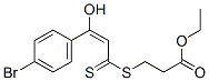 3-[[3-(4-Bromophenyl)-3-hydroxy-1-thioxo-2-propenyl]thio]propionic acid ethyl ester molecular structure