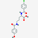 (2s)-2-[(4-chlorobenzoyl)amino]-5-[(4-hydroxybenzoyl)amino]pentanoic Acid molecular structure
