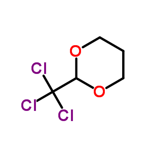 2-(trichloromethyl)-1,3-dioxane molecular structure