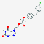 2-(1,3-dimethyl-2,6-dioxo-1,2,3,6-tetrahydro-7H-purin-7-yl)ethyl 2-[4-(4-chlorobenzyl)phenoxy]-2-methylpropanoate
