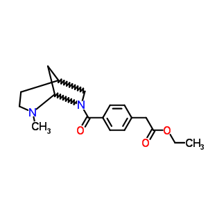 ethyl {4-[(2-methyl-2,7-diazabicyclo[3.2.1]oct-7-yl)carbonyl]phenyl}acetate molecular structure