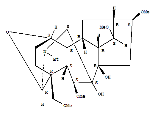 2H-2,6-Epoxy-12,3,6a-ethanylylidene-7,9-methanonaphth[2,3-b]azocine,aconitane-7,8-diol deriv. molecular structure