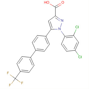 1H-Pyrazole-3-carboxylic acid,1-(2,4-dichlorophenyl)-5-[4'-(trifluoromethyl)[1,1'-biphenyl]-4-yl]-