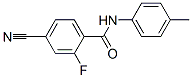 BENZAMIDE, 4-CYANO-2-FLUORO-N-(4-METHYLPHENYL)- molecular structure