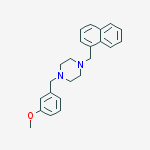 1-(3-methoxybenzyl)-4-(naphthalen-1-ylmethyl)piperazine molecular structure
