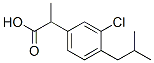 2-(3-Chloro-4-isobutylphenyl)propionic acid molecular structure
