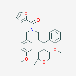 N-[3-(2,2-dimethyloxan-4-yl)-3-(2-methoxyphenyl)propyl]-n-[(4-methoxyphenyl)methyl]furan-2-carboxamide molecular structure