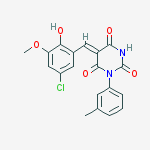 (5z)-5-[(5-chloro-2-hydroxy-3-methoxyphenyl)methylidene]-1-(3-methylphenyl)-1,3-diazinane-2,4,6-trione molecular structure