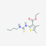 ethyl 2-[(butylcarbamothioyl)amino]-4,5-dimethylthiophene-3-carboxylate molecular structure