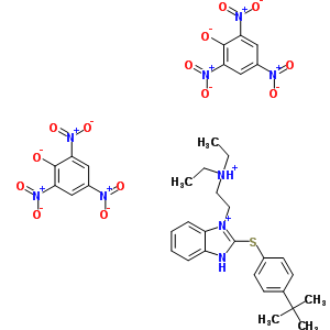 2-[(4-tert-butylphenyl)sulfanyl]-3-[2-(diethylammonio)ethyl]-1H-benzimidazol-3-ium bis(2,4,6-trinitrophenolate)
