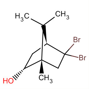 Bicyclo[2.2.1]heptan-2-ol, 5,5-dibromo-1,7,7-trimethyl-, (1S,2R,4S)- molecular structure
