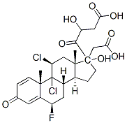 9,11beta-dichloro-6beta-fluoro-17,21-dihydroxypregna-1,4-diene-3,20-dione 17,21-di(acetate) molecular structure
