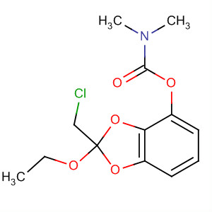Carbamic acid, dimethyl-,2-(chloromethyl)-2-ethoxy-1,3-benzodioxol-4-yl ester