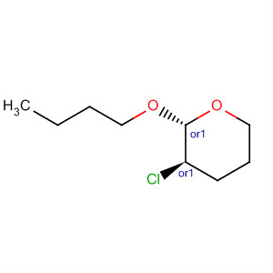 2H-Pyran, 2-butoxy-3-chlorotetrahydro-, trans- molecular structure