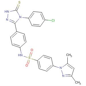 Benzenesulfonamide,N-[4-[4-(4-chlorophenyl)-4,5-dihydro-5-thioxo-1H-1,2,4-triazol-3-yl]phenyl]-4-(3,5-dimethyl-1H-pyrazol-1-yl)-